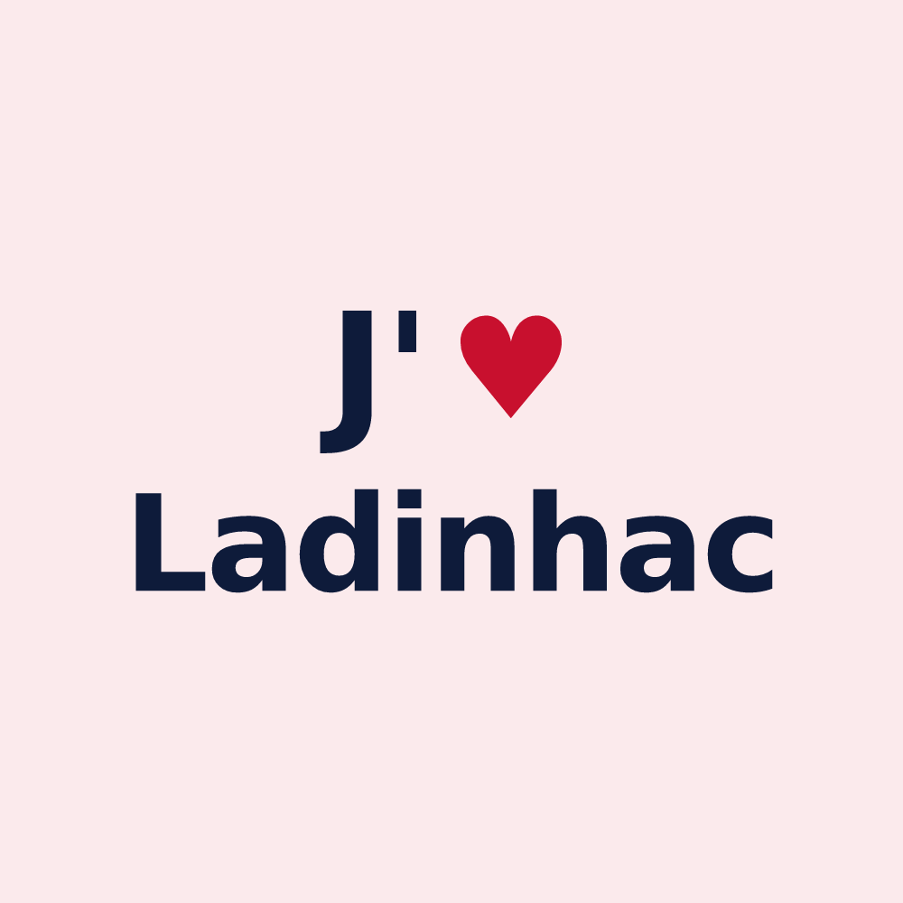 Magnet personnalisé Ladinhac — design J'aime Ladinhac