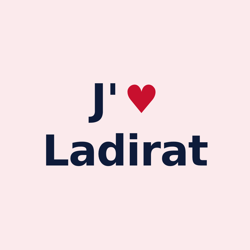 Magnet personnalisé Ladirat — design J'aime Ladirat