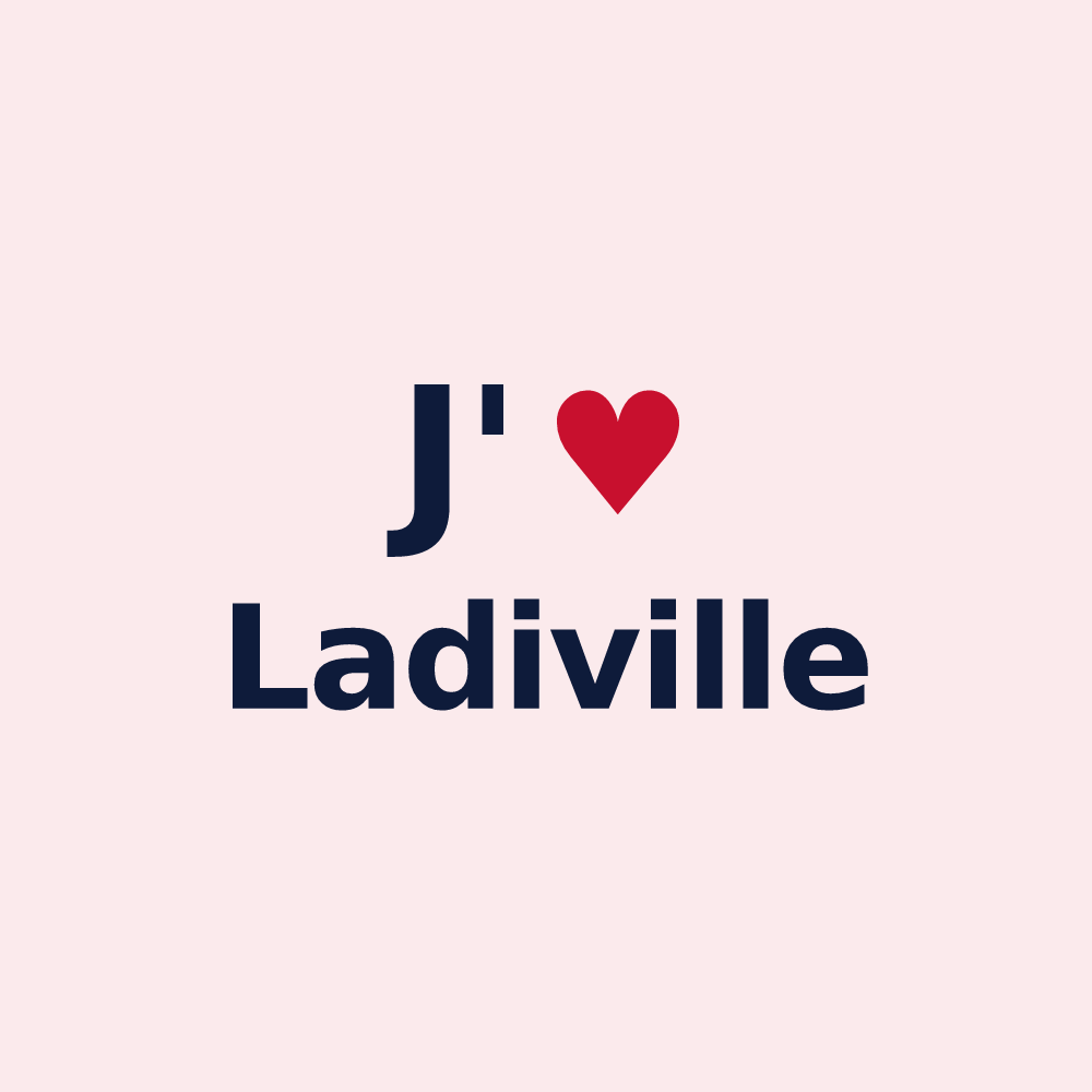 Magnet personnalisé Ladiville — design J'aime Ladiville