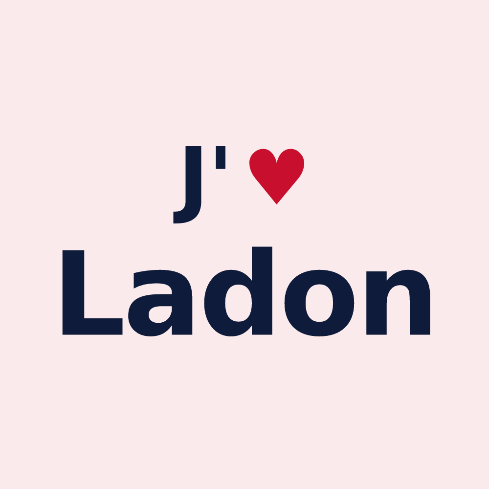 Magnet personnalisé Ladon — design J'aime Ladon