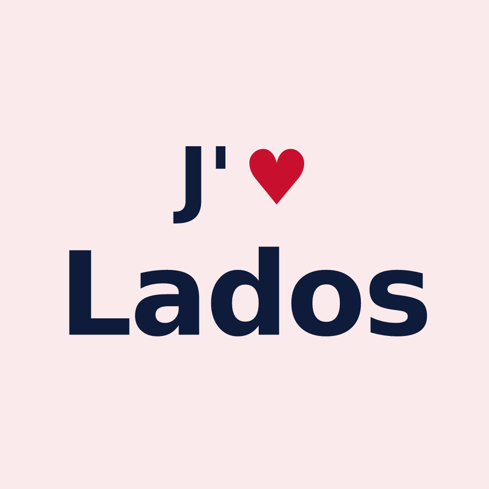 Magnet personnalisé Lados — design J'aime Lados