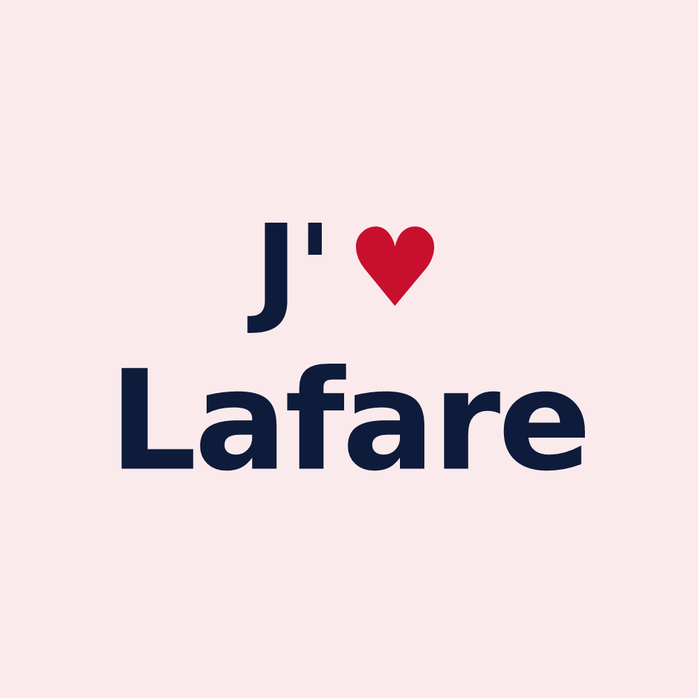 Magnet personnalisé Lafare — design J'aime Lafare