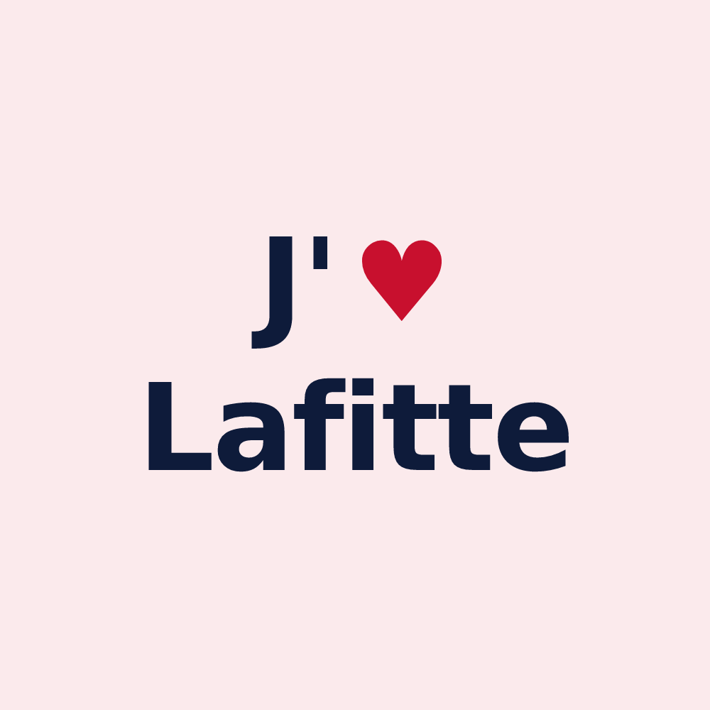 Magnet personnalisé Lafitte — design « J'aime Lafitte » imprimé sur le magnet