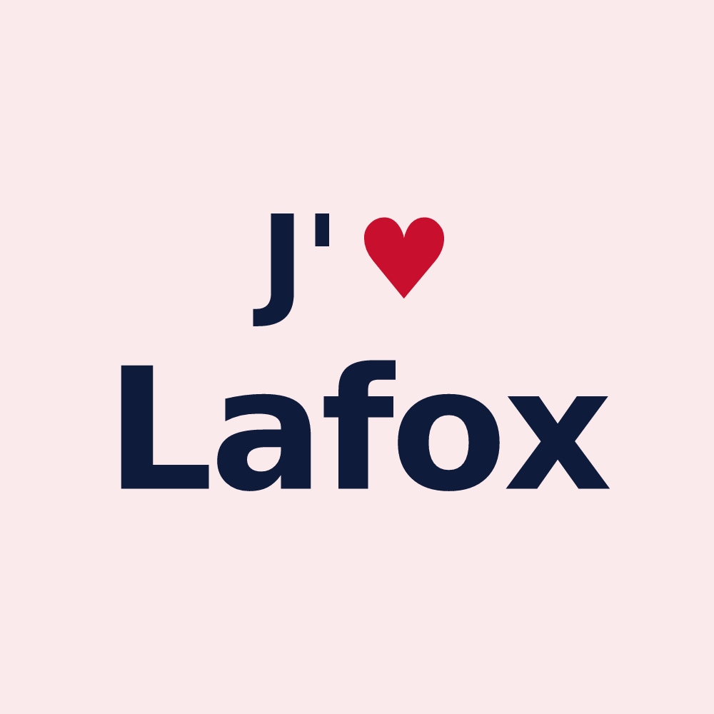 Magnet personnalisé Lafox — design J'aime Lafox