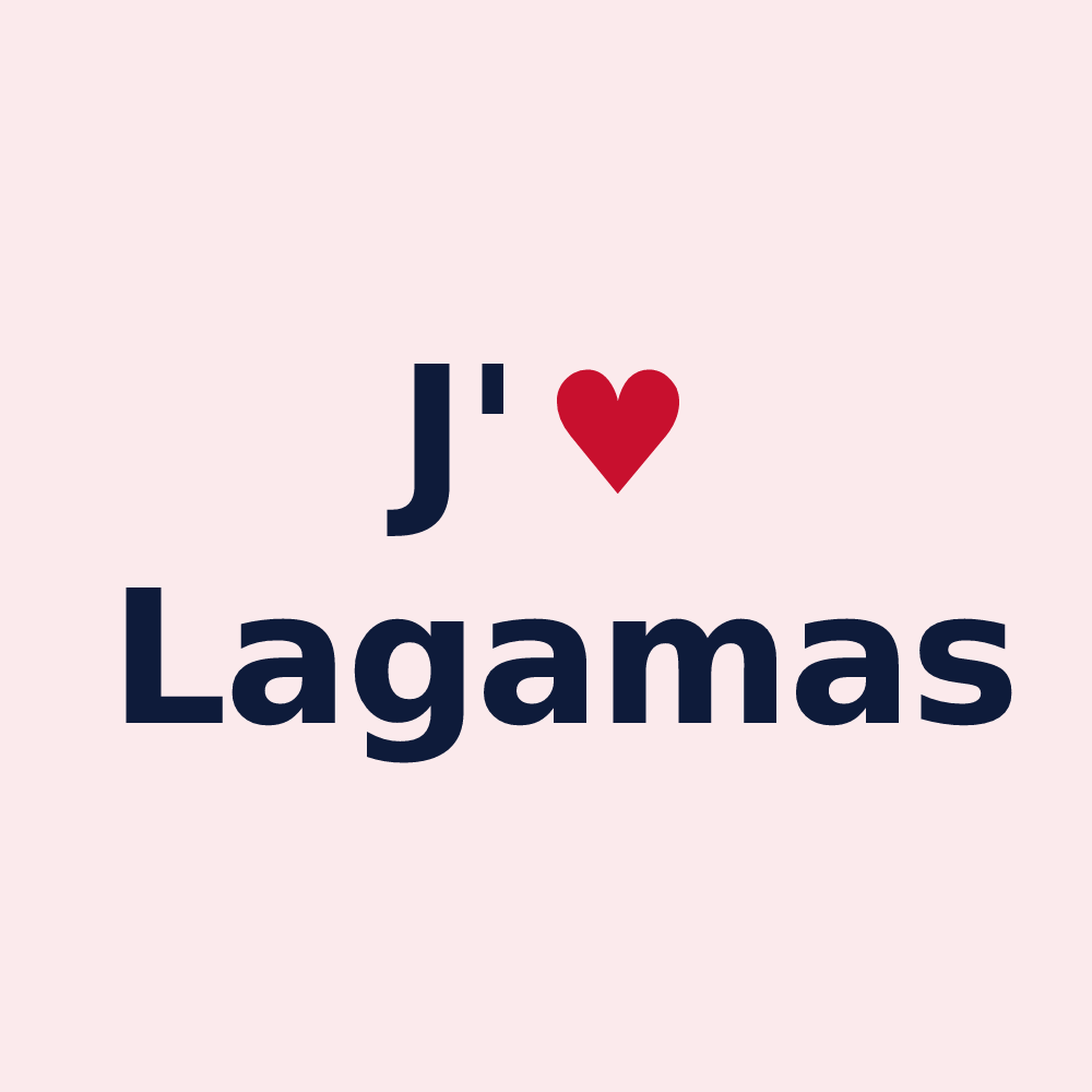 Magnet personnalisé Lagamas — design J'aime Lagamas