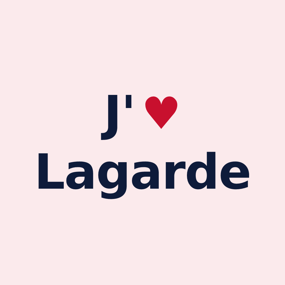 Magnet personnalisé Lagarde — design J'aime Lagarde