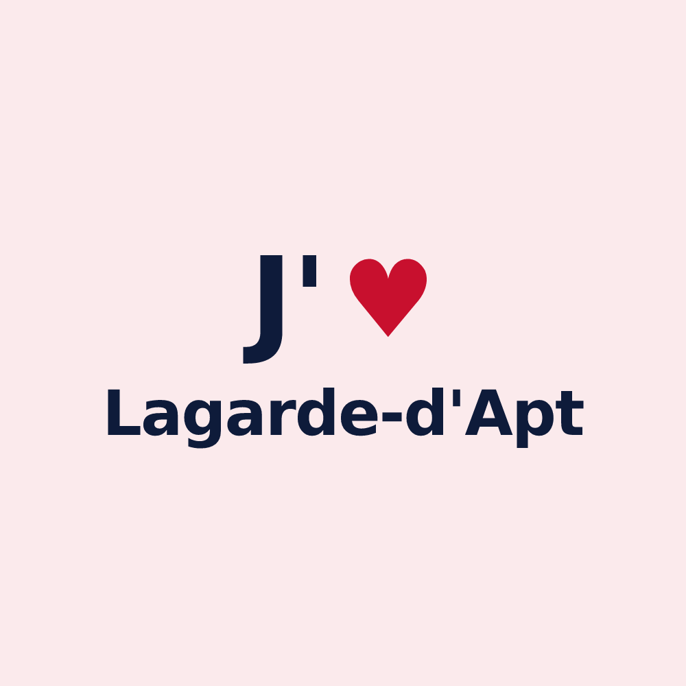 Magnet personnalisé Lagarde-d'Apt — design J'aime Lagarde-d'Apt