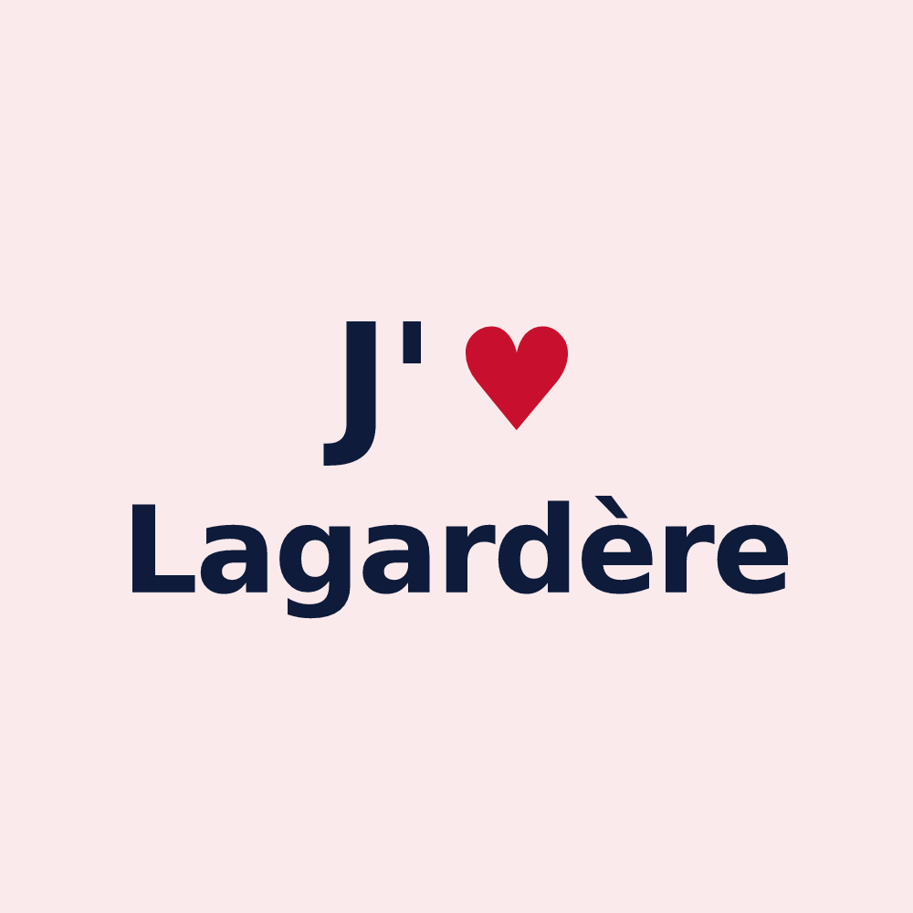 Magnet personnalisé Lagardère — design J'aime Lagardère