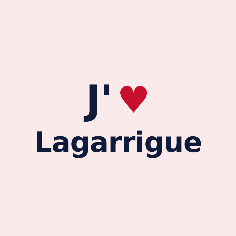 Magnet personnalisé Lagarrigue — design J'aime Lagarrigue
