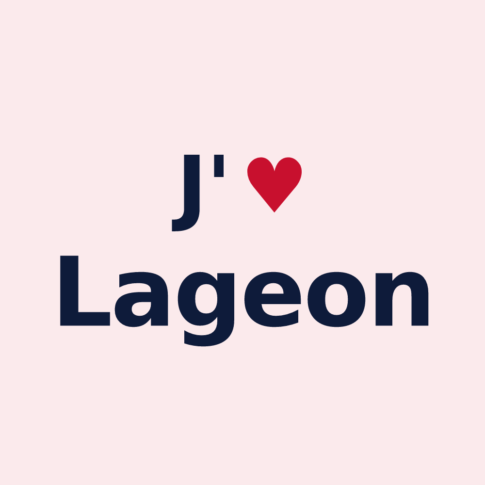 Magnet personnalisé Lageon — design J'aime Lageon
