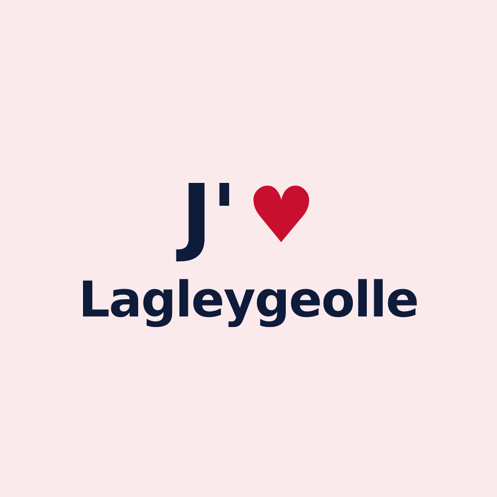 Magnet personnalisé Lagleygeolle — design J'aime Lagleygeolle