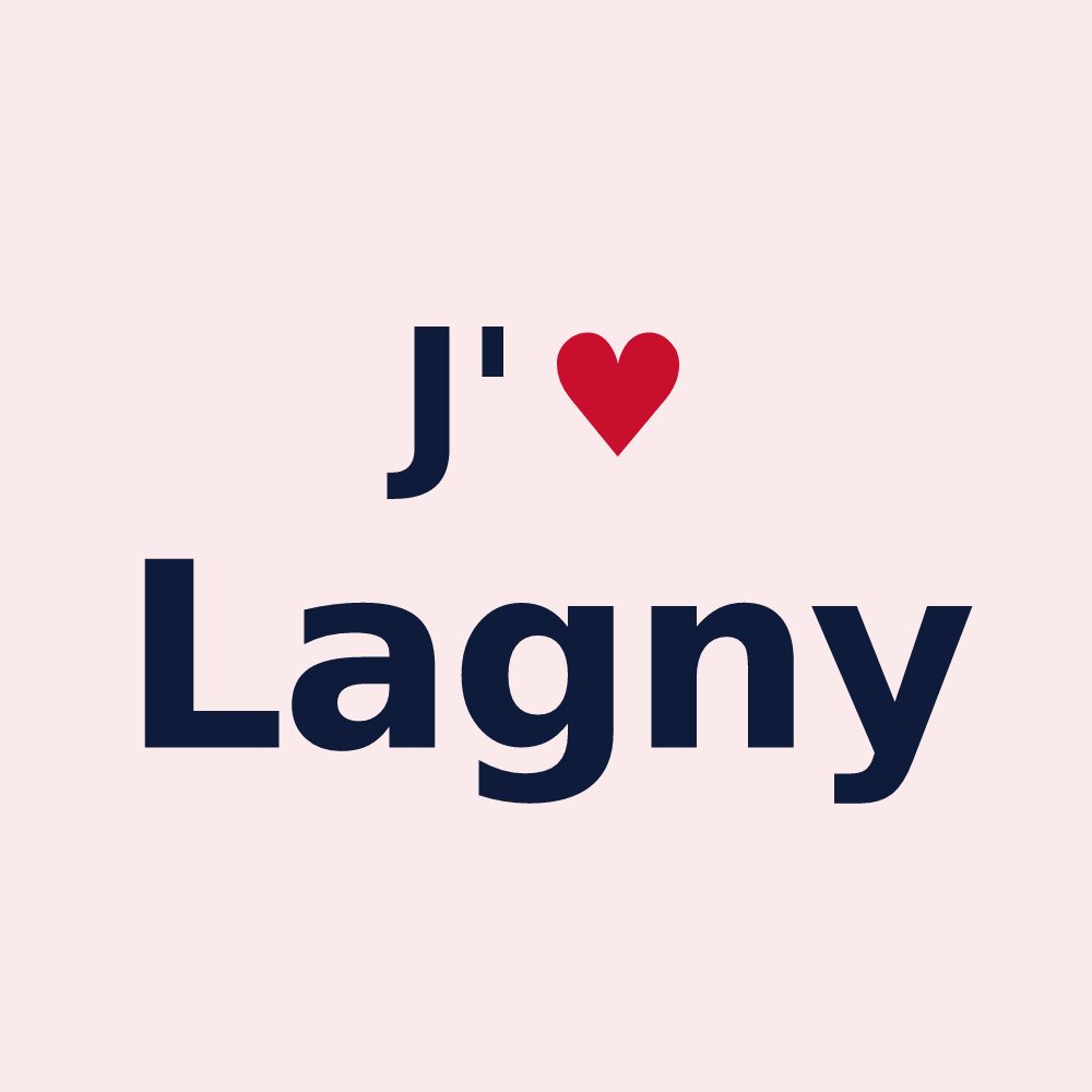 Magnet personnalisé Lagny — design J'aime Lagny