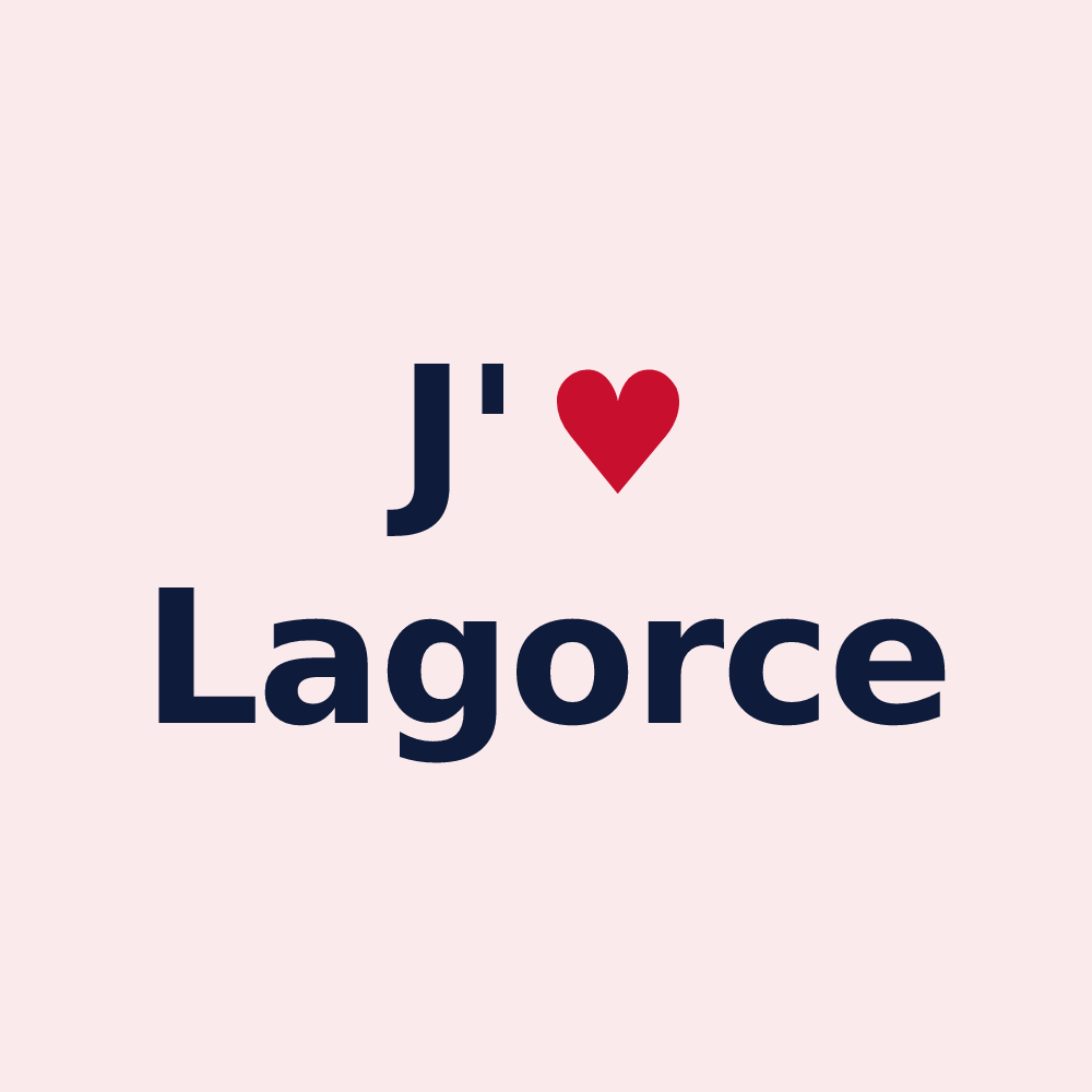 Magnet personnalisé Lagorce — design J'aime Lagorce