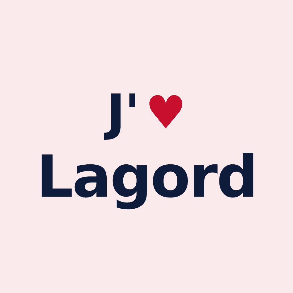 Magnet personnalisé Lagord — design J'aime Lagord