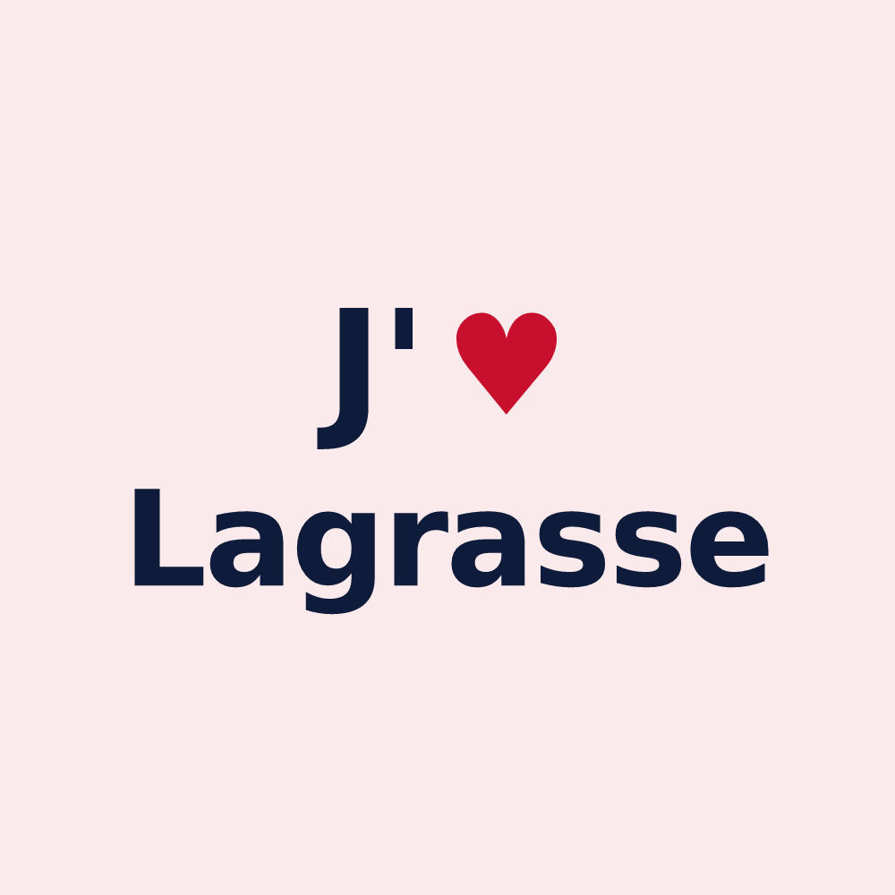 Magnet personnalisé Lagrasse — design J'aime Lagrasse