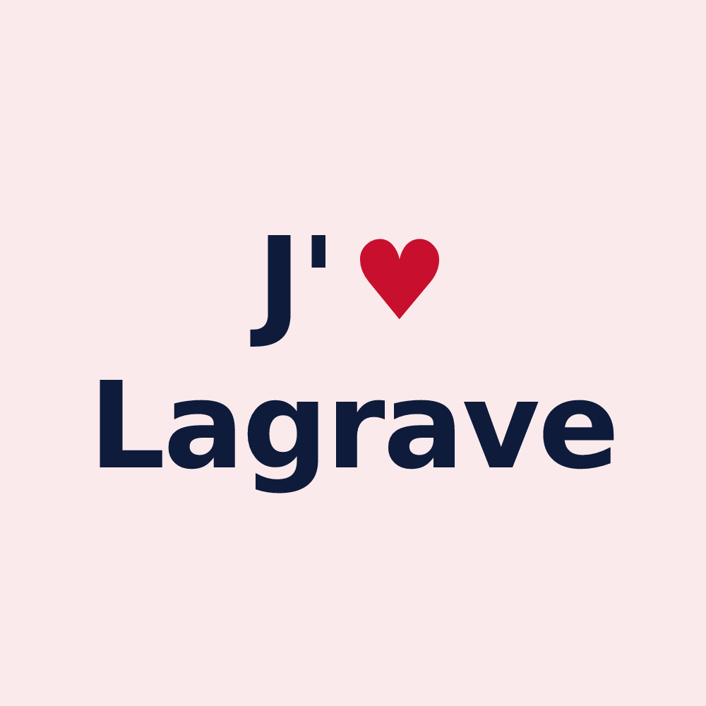 Magnet personnalisé Lagrave — design J'aime Lagrave