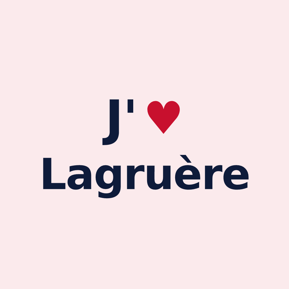 Magnet personnalisé Lagruère — design J'aime Lagruère