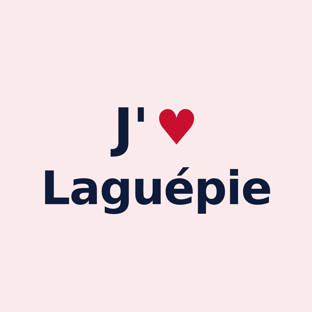 Magnet personnalisé Laguépie — design J'aime Laguépie