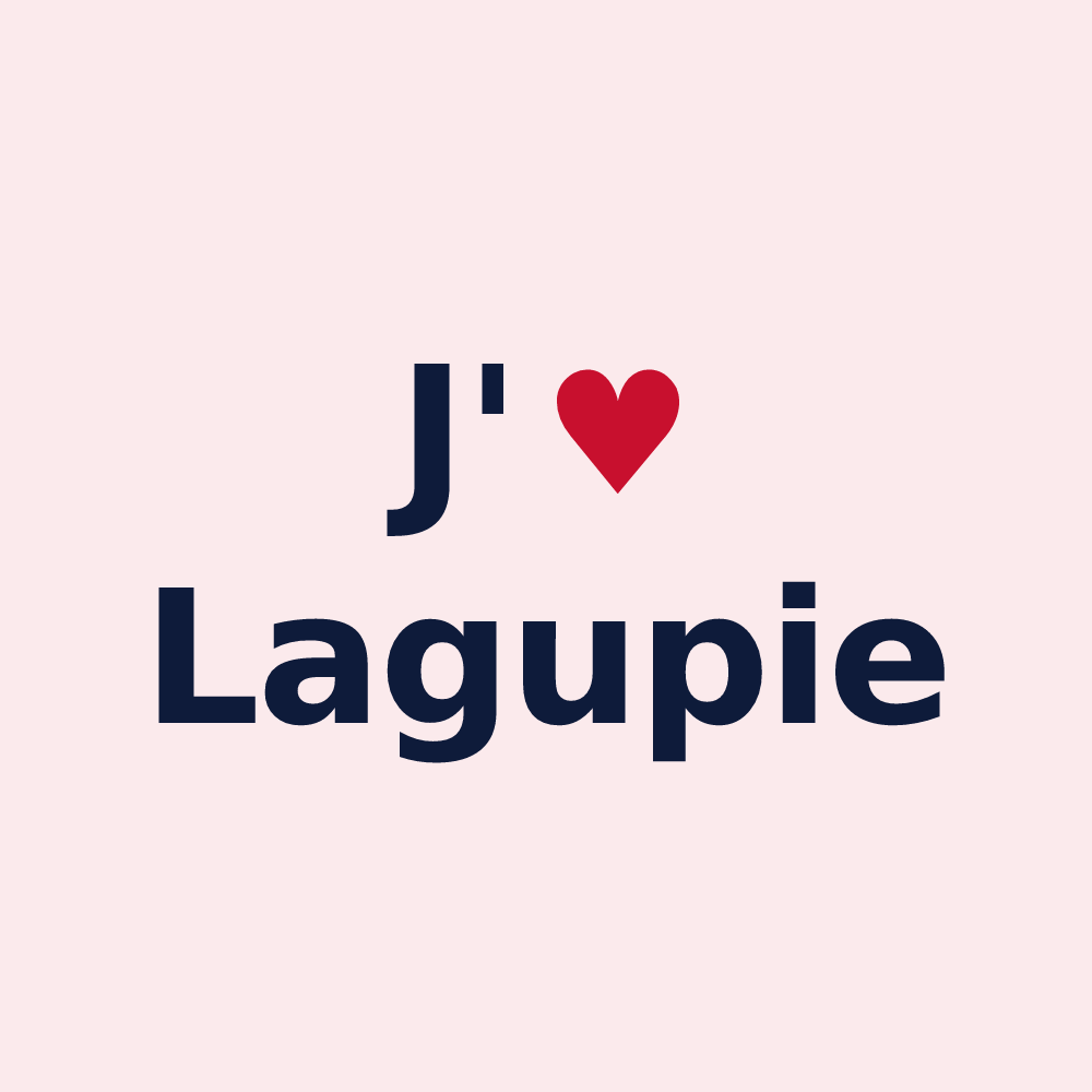 Magnet personnalisé Lagupie — design J'aime Lagupie