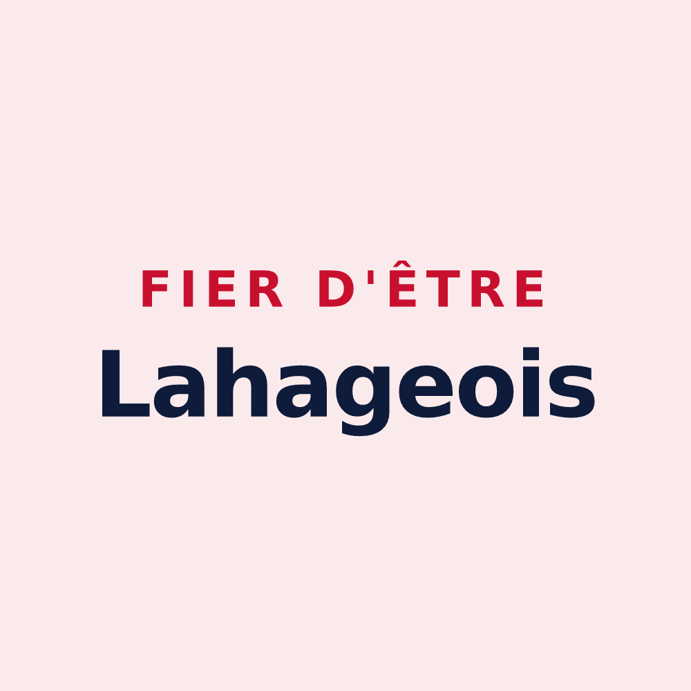 Magnet « Fier d'être Lahageois » — design pour Lahage