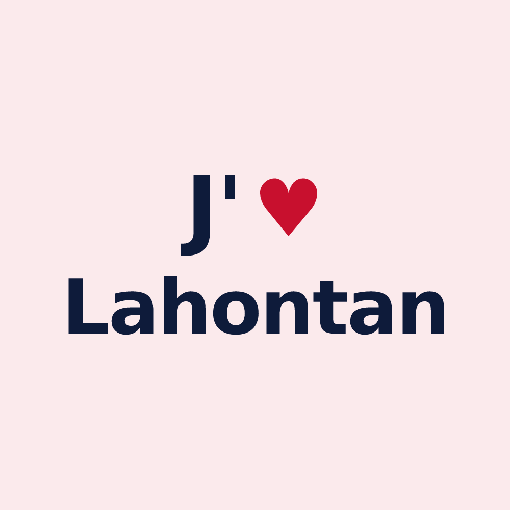 Magnet personnalisé Lahontan — design J'aime Lahontan