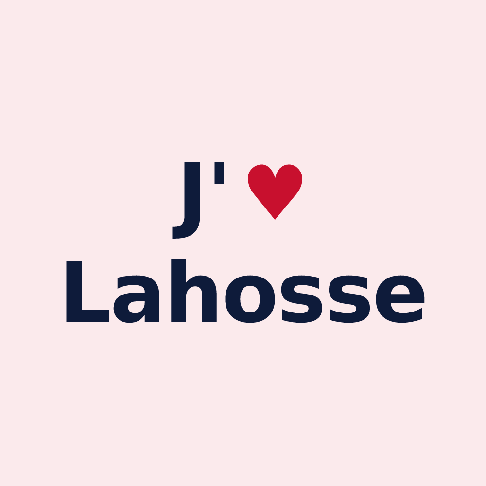 Magnet personnalisé Lahosse — design J'aime Lahosse