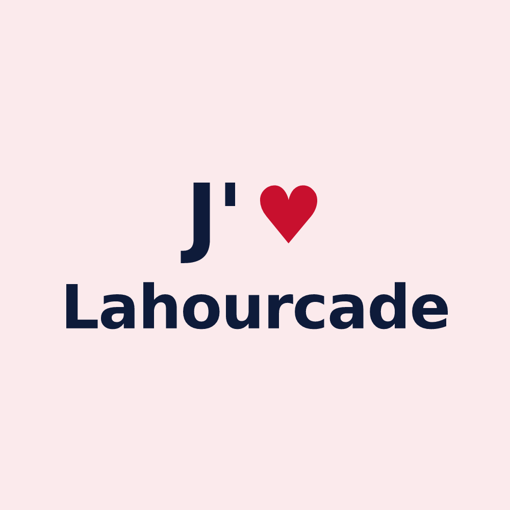Magnet personnalisé Lahourcade — design J'aime Lahourcade