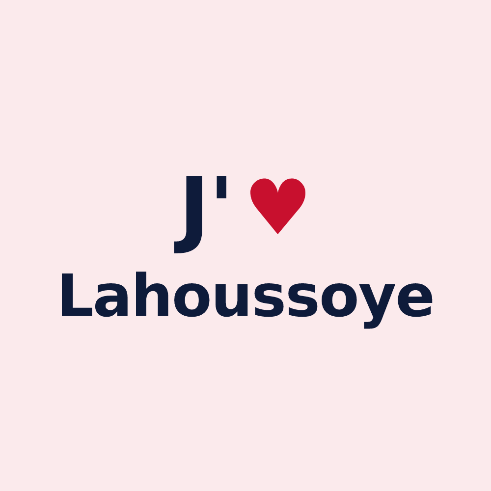 Magnet personnalisé Lahoussoye — design J'aime Lahoussoye