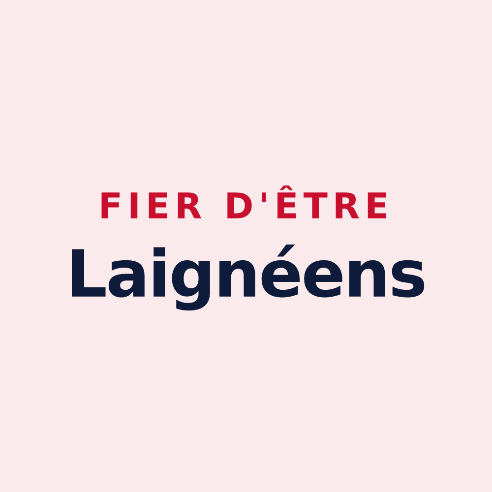 Magnet « Fier d'être Laignéens » — design pour Laigné-Saint-Gervais