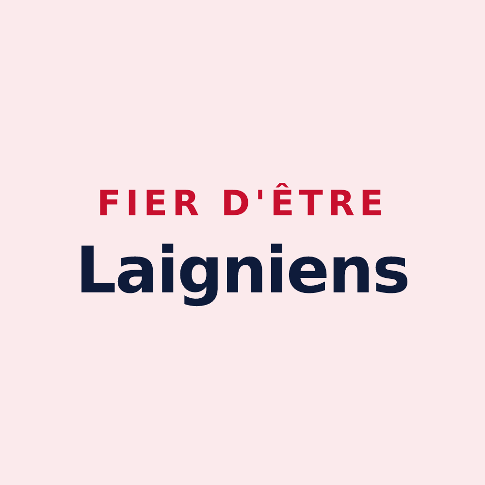 Magnet « Fier d'être Laigniens » — design pour Laigny