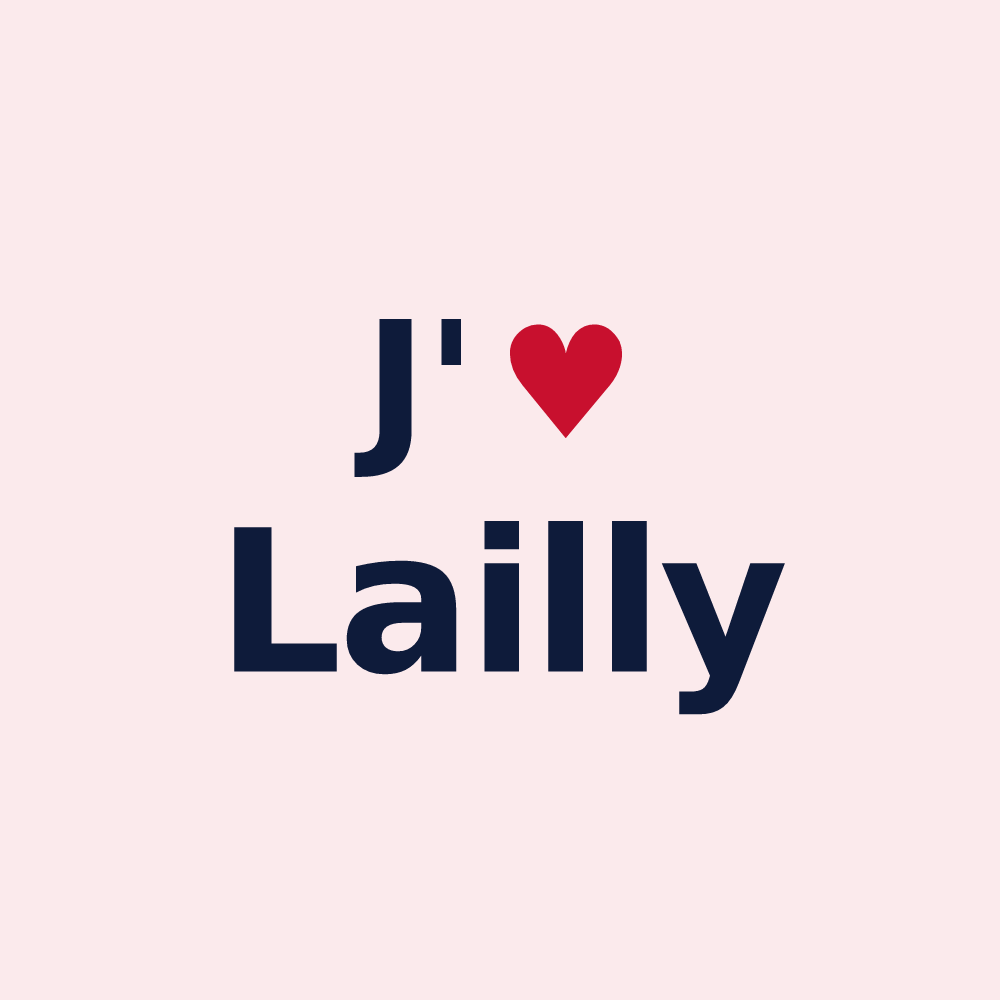 Magnet personnalisé Lailly — design J'aime Lailly