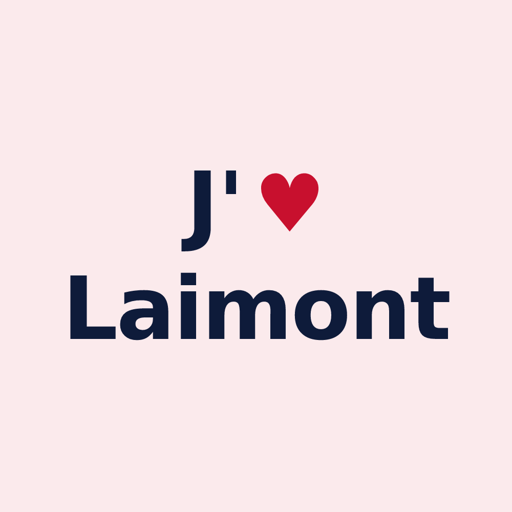 Magnet personnalisé Laimont — design J'aime Laimont