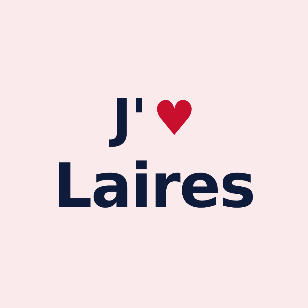 Magnet personnalisé Laires — design « J'aime Laires » imprimé sur le magnet