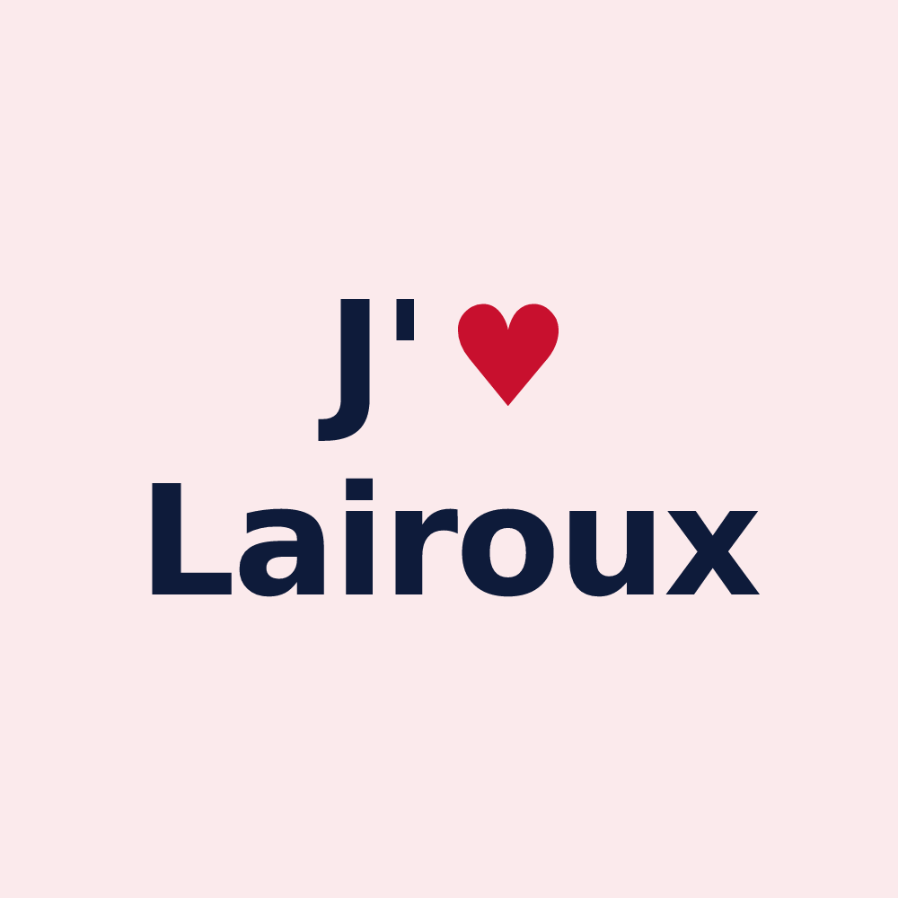 Magnet personnalisé Lairoux — design J'aime Lairoux