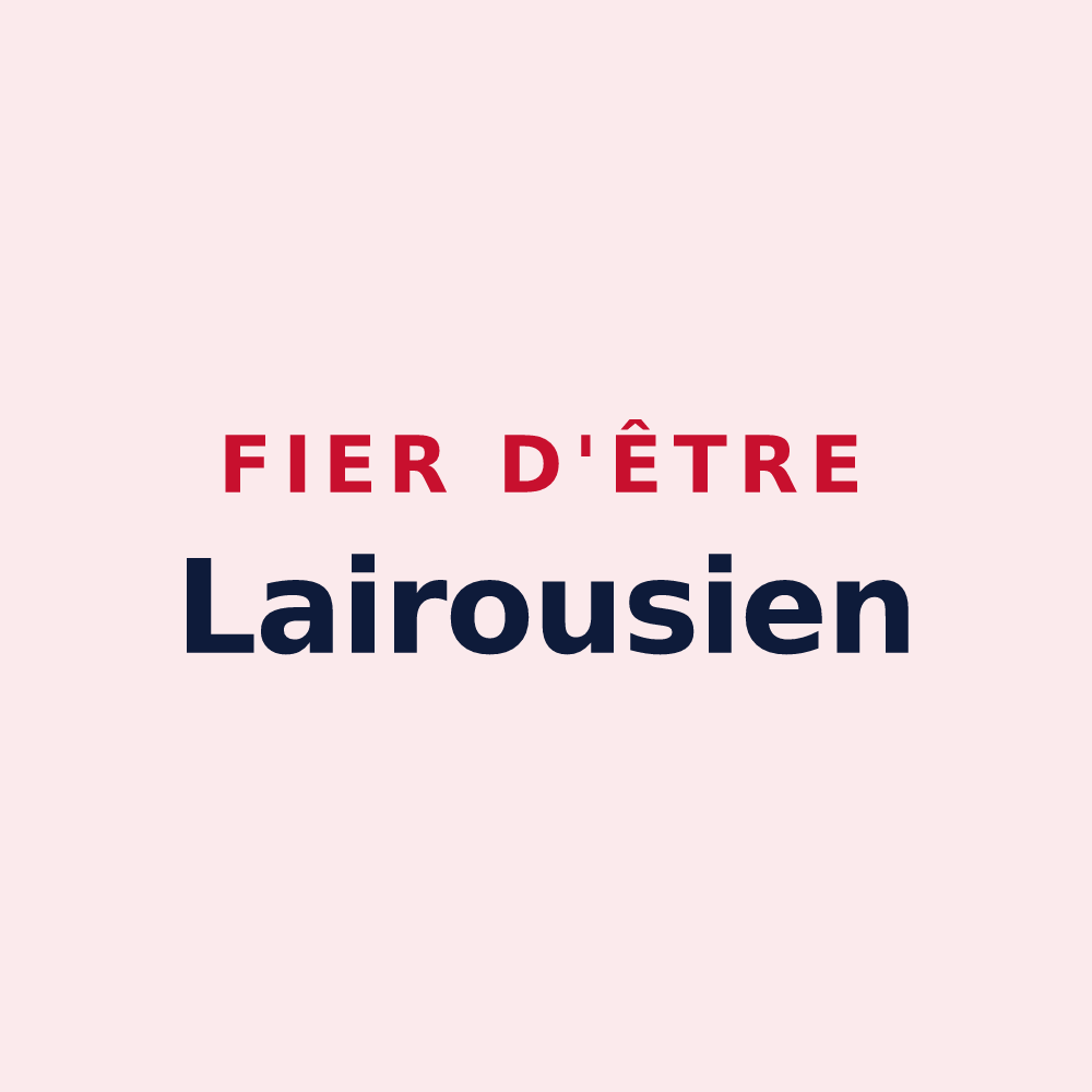 Magnet « Fier d'être Lairousien » — design pour Lairoux