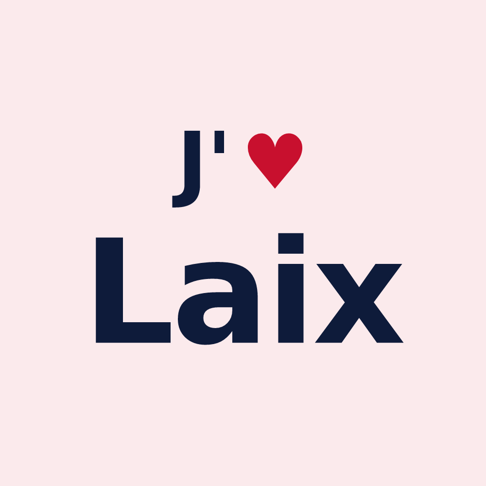 Magnet personnalisé Laix — design J'aime Laix