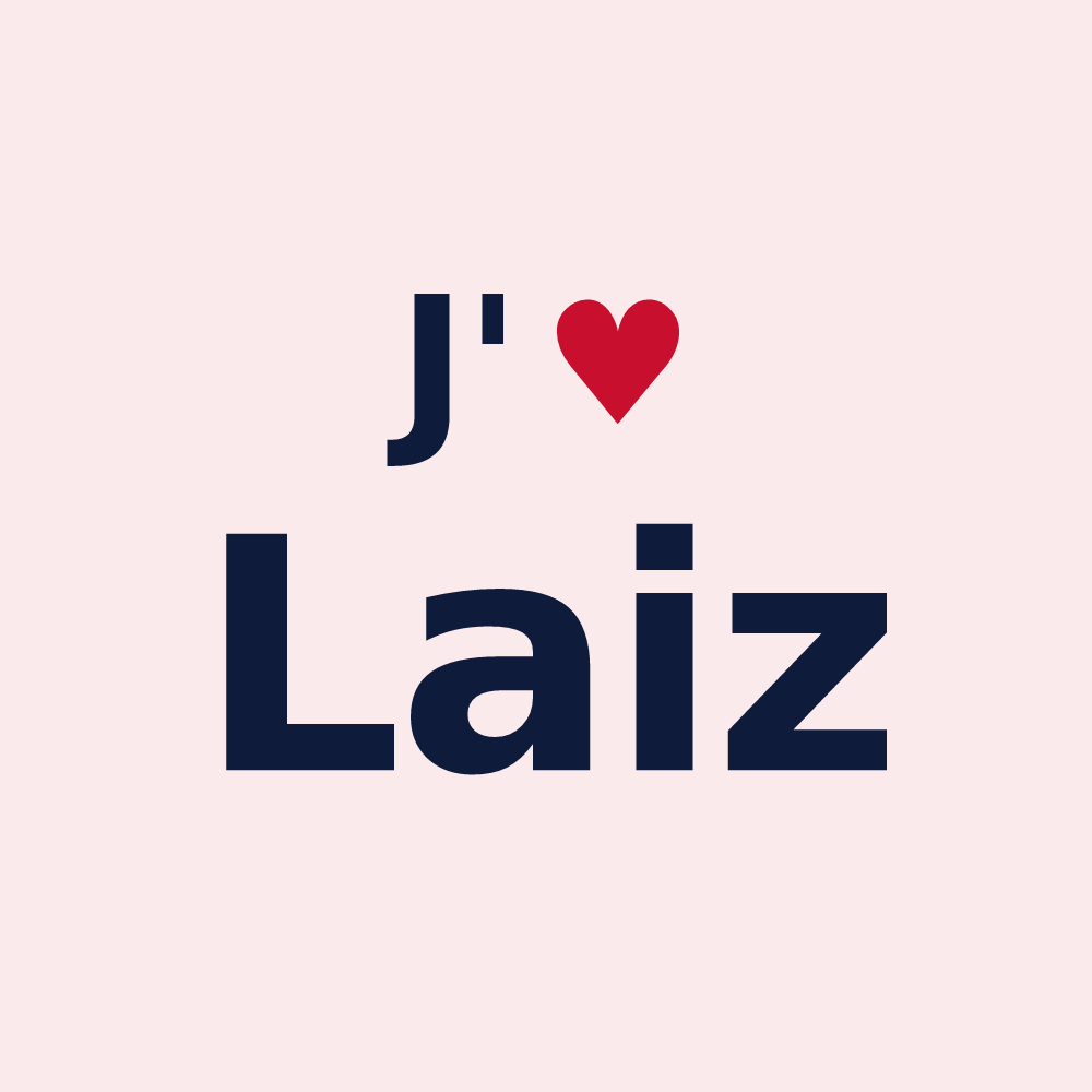 Magnet personnalisé Laiz — design J'aime Laiz