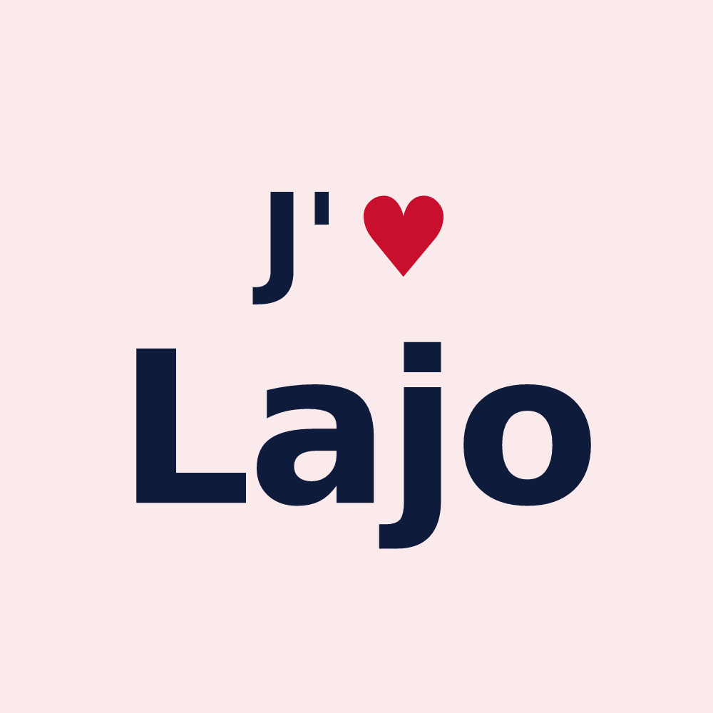 Magnet personnalisé Lajo — design J'aime Lajo