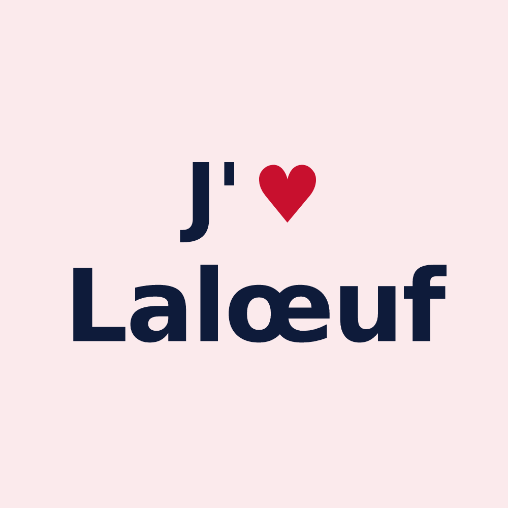 Magnet personnalisé Lalœuf — design J'aime Lalœuf