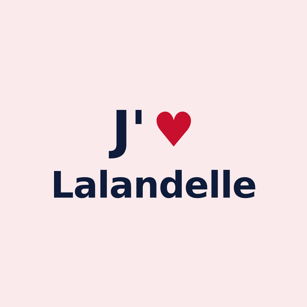 Magnet personnalisé Lalandelle — design J'aime Lalandelle