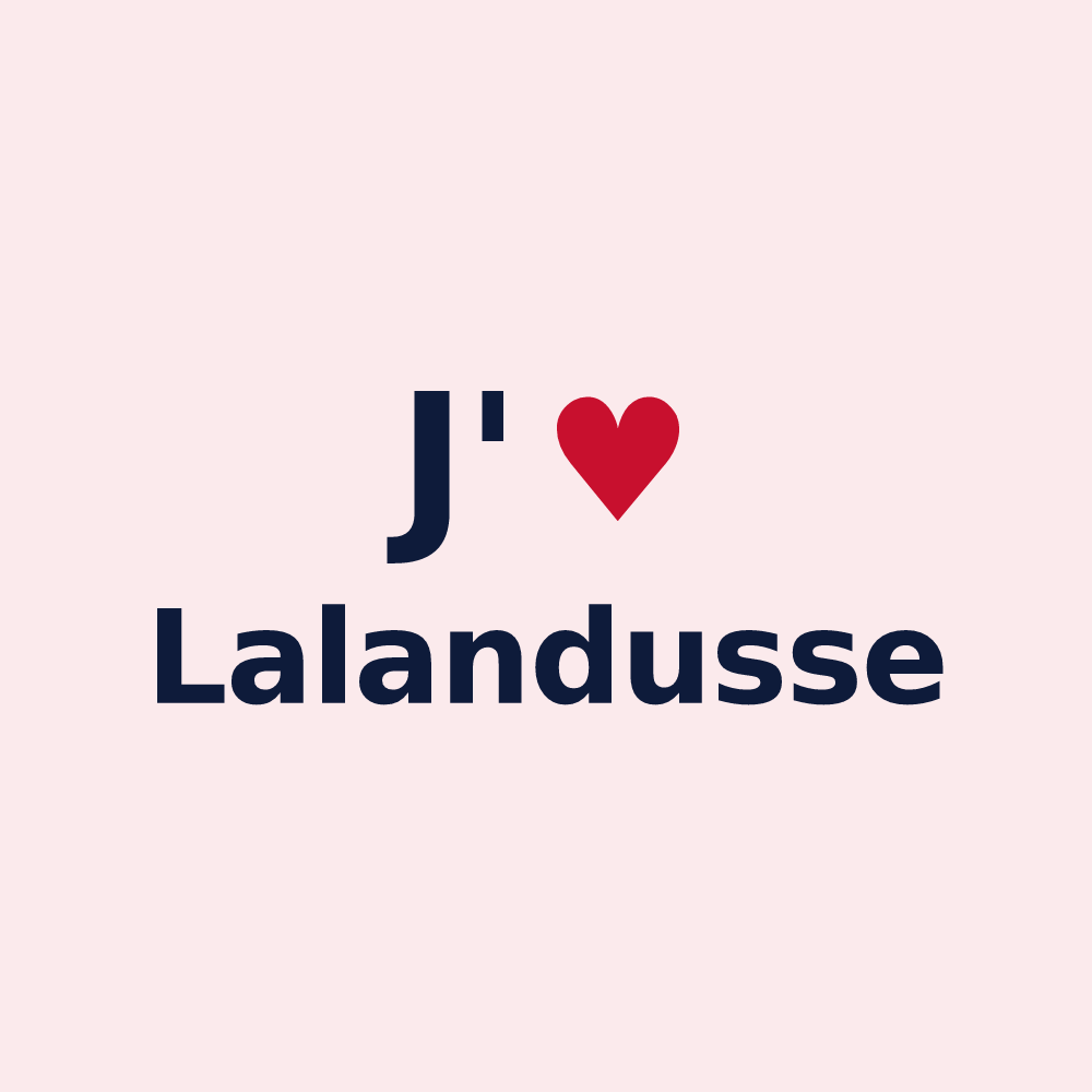 Magnet personnalisé Lalandusse — design J'aime Lalandusse