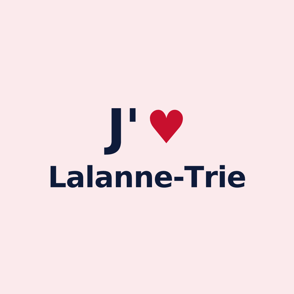Magnet personnalisé Lalanne-Trie — design J'aime Lalanne-Trie