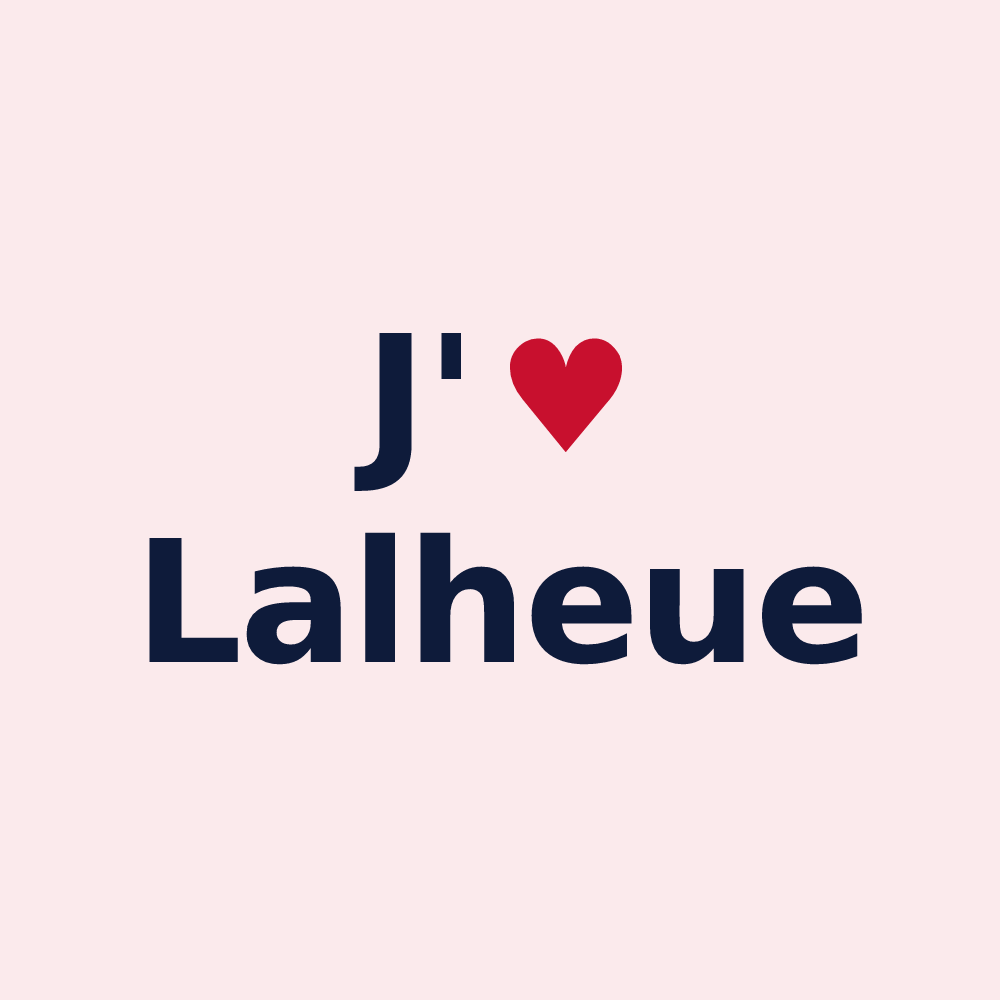 Magnet personnalisé Lalheue — design J'aime Lalheue