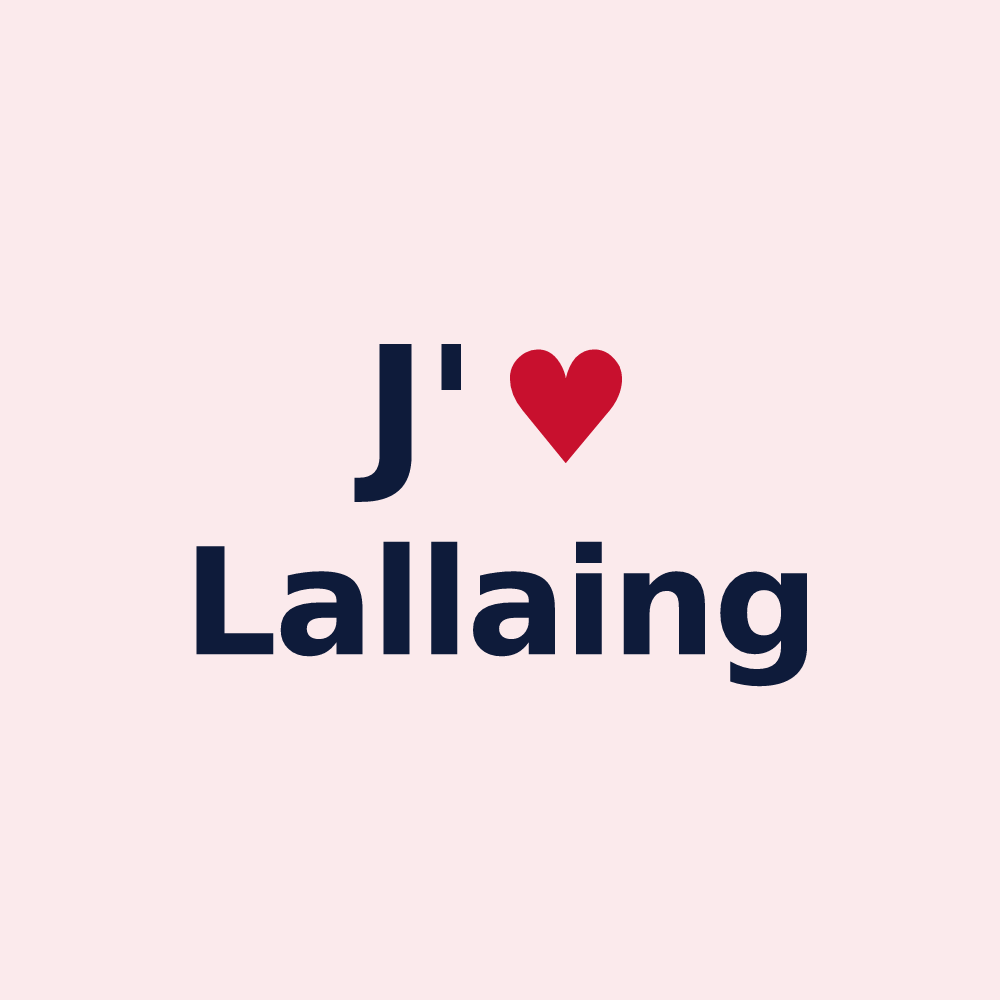Magnet personnalisé Lallaing — design « J'aime Lallaing » imprimé sur le magnet