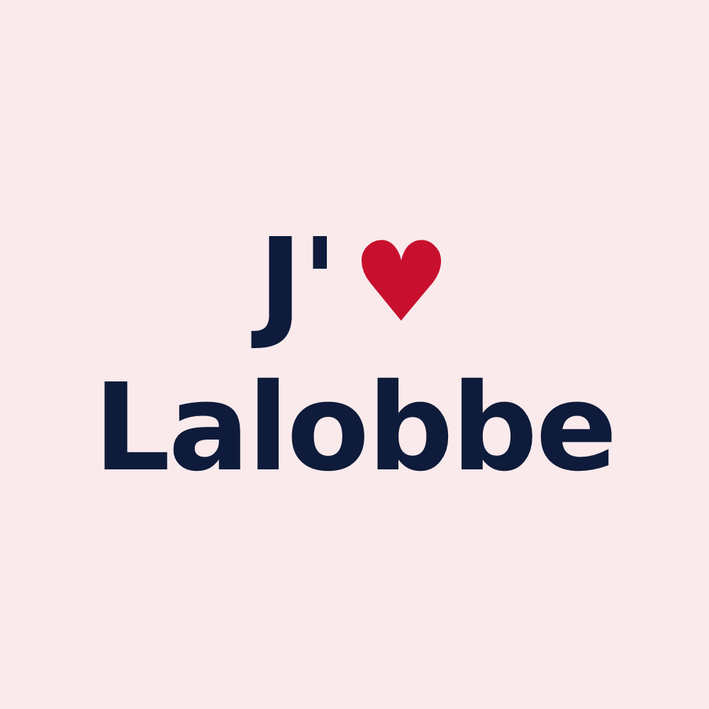Magnet personnalisé Lalobbe — design J'aime Lalobbe