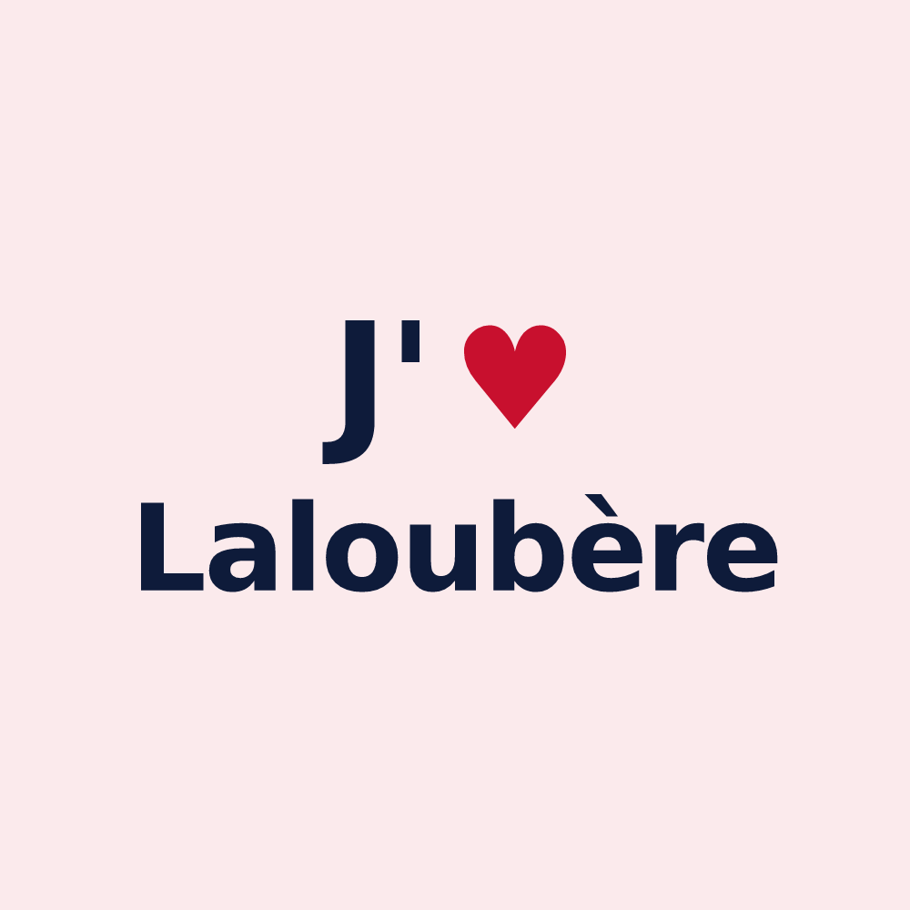 Magnet personnalisé Laloubère — design J'aime Laloubère