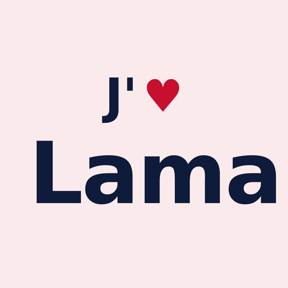 Magnet personnalisé Lama — design J'aime Lama