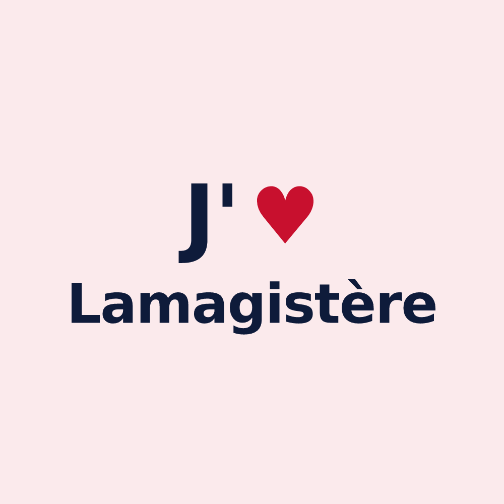 Magnet personnalisé Lamagistère — design J'aime Lamagistère