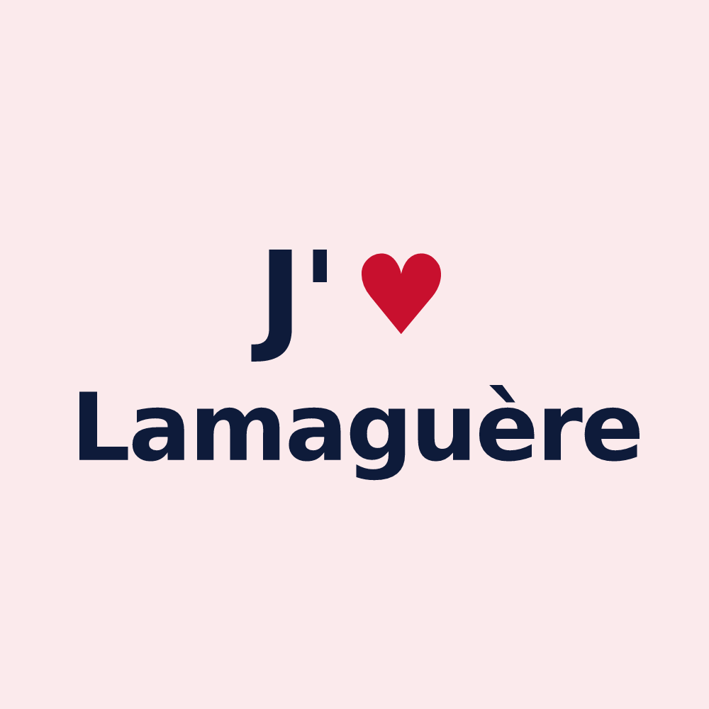 Magnet personnalisé Lamaguère — design J'aime Lamaguère