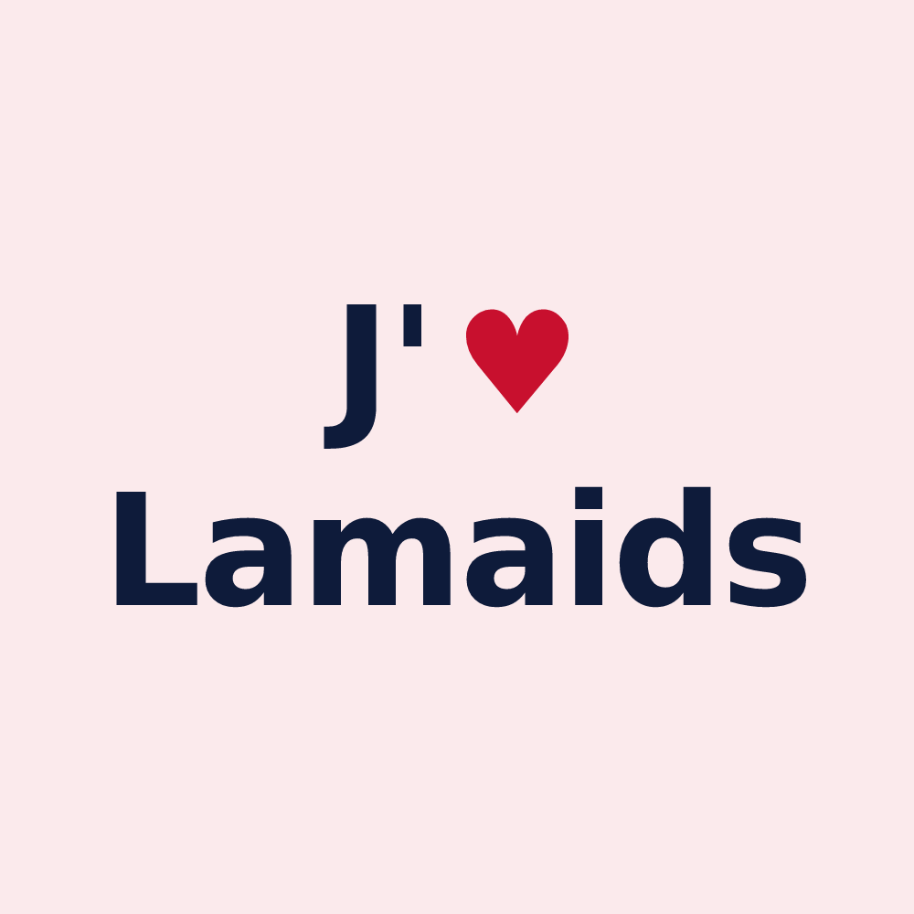 Magnet personnalisé Lamaids — design J'aime Lamaids